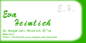 eva heimlich business card